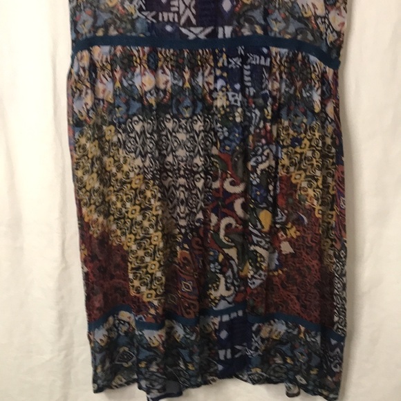Sundance Cardigan Topper Mixed Print Sheer Size S Button Front Flowy Boho - Picture 9 of 14